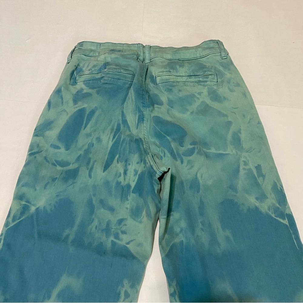 Cosmic Blue Love Green Tie-Dye Wide-Leg Pants - Picture 9 of 9